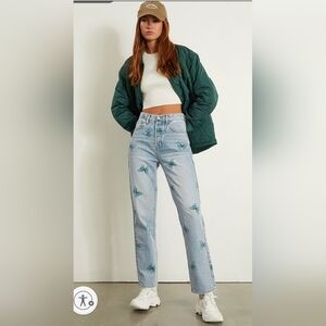 PacSun Butterfly Print Dad Jeans - Size 30